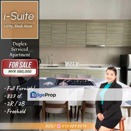 Reno + Furnish + Tenanted 🛋️ Duplex Serviced Apartment for SALE | i-Suite, i-City, Shah Alam, Selangor, Shah Alam