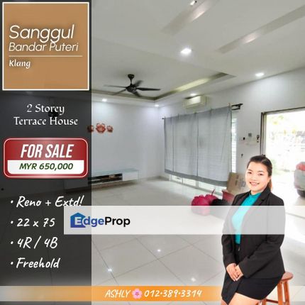 Renovated + Extended 🌸 Double Storey Terrace House for SALE | Bandar Puteri, Klang, Selangor, Klang