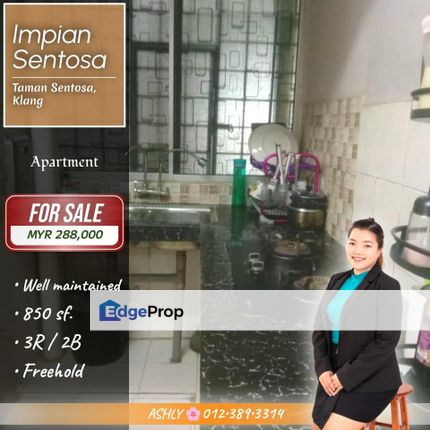 Ay314 BELOW Market ✨ Apartment for SALE | Impian Sentosa, Klang, Selangor, Klang