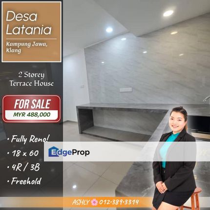 Fully Renovated + Freehold ✅️ Double Storey House for SALE | Desa Latania, Kampung Jawa Klang, Selangor, Shah Alam