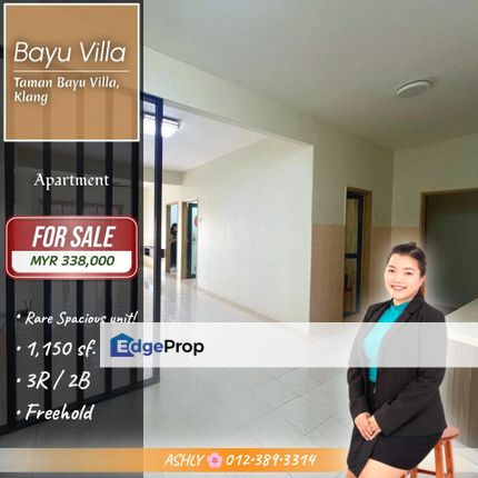 Freehold + Renovated Kitchen ✅️ Apartment for SALE | Bayu Villa, Bayu Perdana Klang, Selangor, Klang
