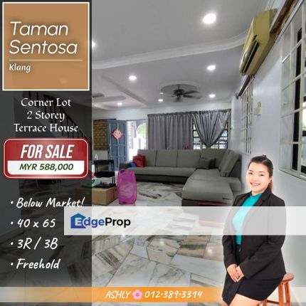 Corner Lot + Fully Renovated ✅️ Double Storey Terrace House for SALE | Taman Sentosa Klang, Selangor, Klang