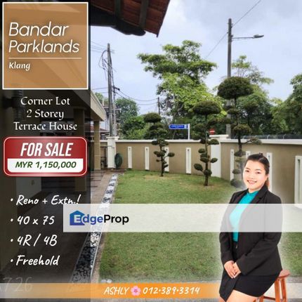 Extra Land + Fully Renovated ✅️ Double Storey Terrace CORNER for SALE | Bandar Parklands, Klang, Selangor, Klang
