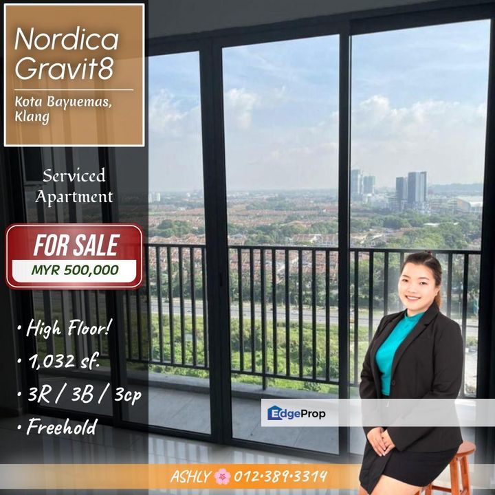 High Floor + Fully Furnished ✅️ Condo for SALE | Nordica Residences @ Gravit8, Kota Bayuemas Klang, Selangor, Klang