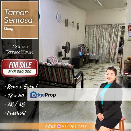 Below Market + Freehold ✅️ Double Storey Terrace House for SALE | Taman Sentosa, Klang, Selangor, Klang