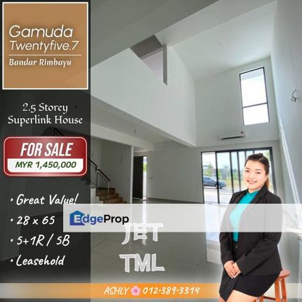 Spacious Layout + Modern Design ✅️ 2.5 Storey Superlink House for SALE | Twentyfive.7, Bandar Rimbayu, Selangor, Kota Kemuning