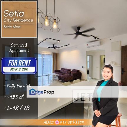 Fully Furnished + Move-in Ready ✅️ Condominium for RENT | Setia City Residence, Setia Alam, Selangor, Setia Alam/Alam Nusantara