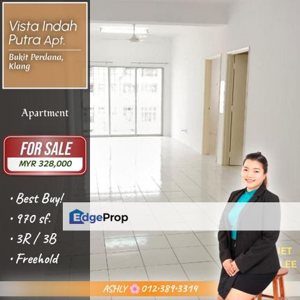 East Facing + Tenanted Investment ✅️ Apartment for SALE | Vista Indah Putra @ Taman Bayu Perdana, Klang 朝东单位 + 有租客 ✅️ 公寓出售, Selangor, Klang
