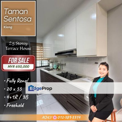 Fully Renovated + Gated & Guarded ✅️ 2.5-Storey Terrace House for SALE | Taman Sentosa, Klang 全装修 + 门禁保安 ✅️ 2.5层排屋出售 | Taman Sentosa, Klang, Selangor, Klang