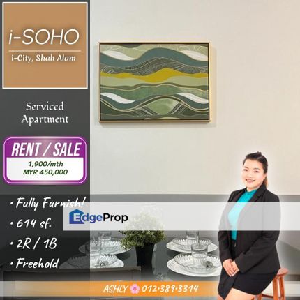 Fully Furnished ✅️ Serviced Condominium For SALE & RENT  | i-SOHO @ i-City, Shah Alam 全家私 ✅️ 公寓 出售 & 出租, Selangor, Shah Alam