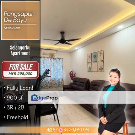 Renovated + 2 Car Parks ✅️ Apartment for SALE | Pangsapuri De Bayu, Setia Alam 装修 + 2 个车位 ✅️ 公寓出售, Selangor, Shah Alam