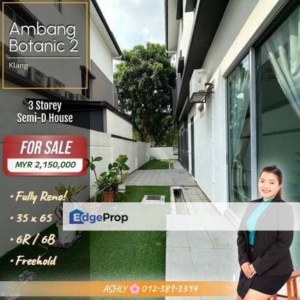 Fully Renovated + Gated & Guarded ✅️ 3 Storey Semi-D for SALE | Ambang Botanic 2, Klang 全面装修 + 有围篱与保安 ✅️ 三层半独立式洋房 出售, Selangor, Port Klang