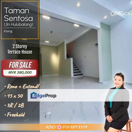 Fully Renovated + Extended ✅️ Double Storey Terrace House for SALE | Taman Sentosa, Klang 全面装修 + 已扩建 ✅️ 双层排屋 出售 | 巴生圣淘沙, Selangor, Klang