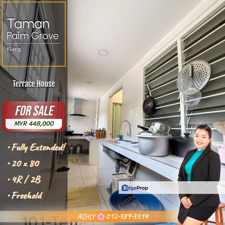 20 x 80 GREAT Deal 🎁 Single Storey Terrace House for SALE | Taman Palm Grove, Klang, Selangor, Klang