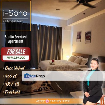 Move-in Ready + Prime Investment ✅️ Studio Apartment for SALE | i-SOHO @ i-City 拎包入住 + 投资潜力 ✅️ 工作室公寓 出售, Selangor, Shah Alam