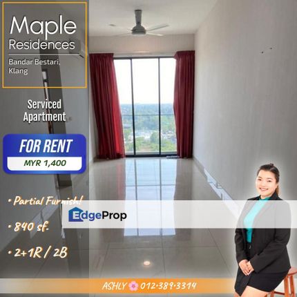 Partially Furnished + Ready to Move In ✅️ Condominium for RENT | Maple Residences Bandar Bestari Klang 巴生 | 局部带家私 + 即可入住 ✅️ 公寓出租, Selangor, Klang