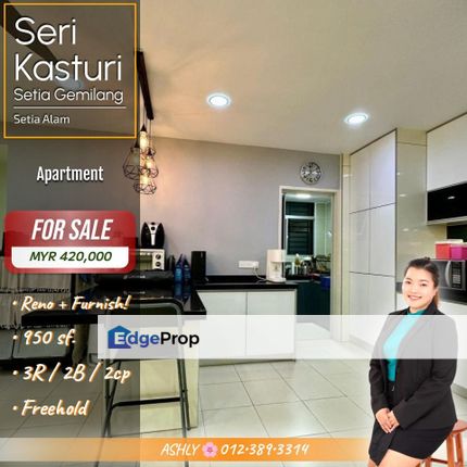 Well Maintained + Move-In Condition ✅️ Apartment for SALE | Pangsapuri Seri Kasturi, Setia Gemilang, Setia Alam 实达安南 | 保养良好 + 拎包入住 ✅️ 公寓出售, Selangor, Setia Alam/Alam Nusantara
