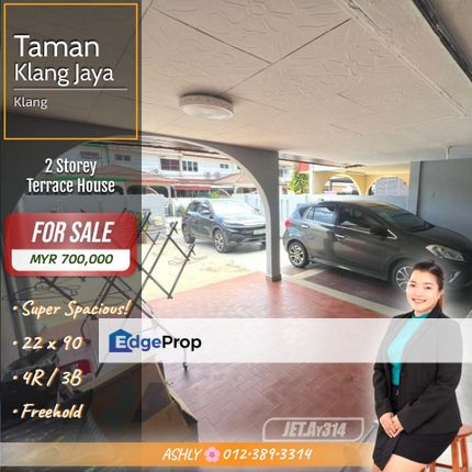 Spacious Parking + HUGE Layout 22 x 90 ✅️ Double Storey Terrace House for SALE | Taman Klang Jaya 良木园 | 宽敞停车位 + 超大建成  ✅️ 双层排屋 出售, Selangor, Klang