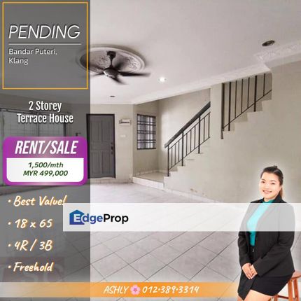 BEST Value + Fully Renovated ✅️ Double Storey Terrace for SALE & RENT | Bandar Puteri Klang 巴生公主城 | 绝佳价值 + 全面装修 ✅️ 双层排屋 出售与出租, Selangor, Klang