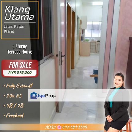 Fully Extended + Renovated ✅️ Single Storey Terrace House for SALE | Taman Klang Utama, Klang 全面扩建 + 装修 ✅️ 单层排屋 出售 | 巴生卫星市, Selangor, Klang