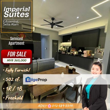 Fully Furnished 🛋️ Serviced Apartment 🏢 for Sale in Imperial Suites, Edusentral, Setia Alam 全带家私 🛋️ 服务式公寓 🏢 出售 于 Imperial Suites, Edusentral, 实达阿南, Selangor, Setia Alam/Alam Nusantara