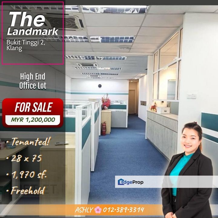 Tenanted 📈 Office Lot 💻 for Sale in The Landmark, Bandar Bukit Tinggi, Klang 已有租户 📈 办公单位 💻 出售 位于 The Landmark, 武吉丁宜镇, 巴生, Selangor, Klang
