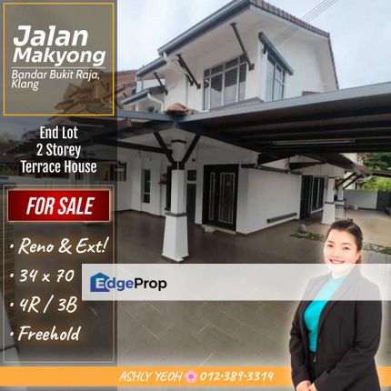 💫 Dream End Lot Haven 🚀 Fully Renovated Excellence 🏘️ Double Storey Superlink for Sale in Jalan Makyong, Bandar Bukit Raja, Klang, Selangor, Klang