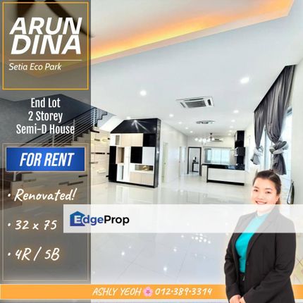 Luxury Sanctuary 🕊️ Fully Renovated Semi D for Rent @ Precinct Arundina, Setia Eco Park │ 奢华静居 • 全新半独立别墅待租, Selangor, Shah Alam