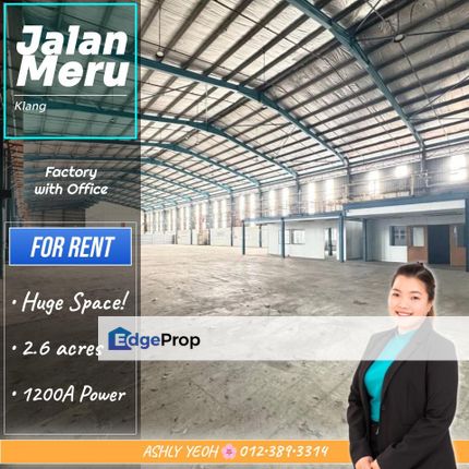 🚚 2.6-Acre Industrial Campus 🚢 Port Klang Proximity 🏭 Factory for Rent @  Jalan Meru , Klang │ 2.6英亩工业园 • 巴生港口邻近厂房待租, Selangor, Klang