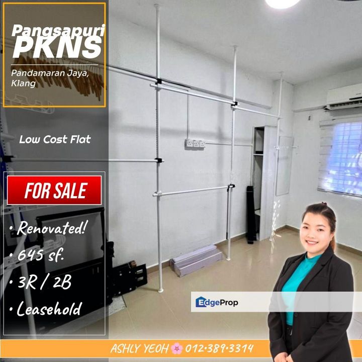 Full Loan Applicable 🎉 Flat @ PKNS Pandamaran Jaya, Port Klang │ 全额贷款 • 廉价公寓待售, Selangor, Port Klang