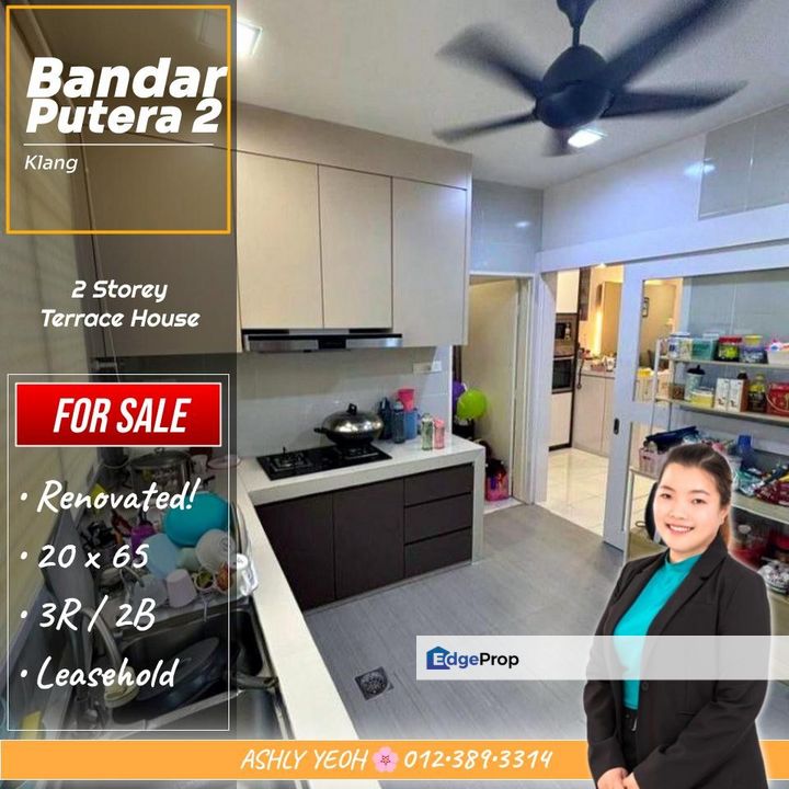 Green & Serene Sanctuary 🌿 Renovated Terrace for SALE @ Bandar Putera 2, Klang │ 绿意宁静 • 装修排屋待售, Selangor, Klang