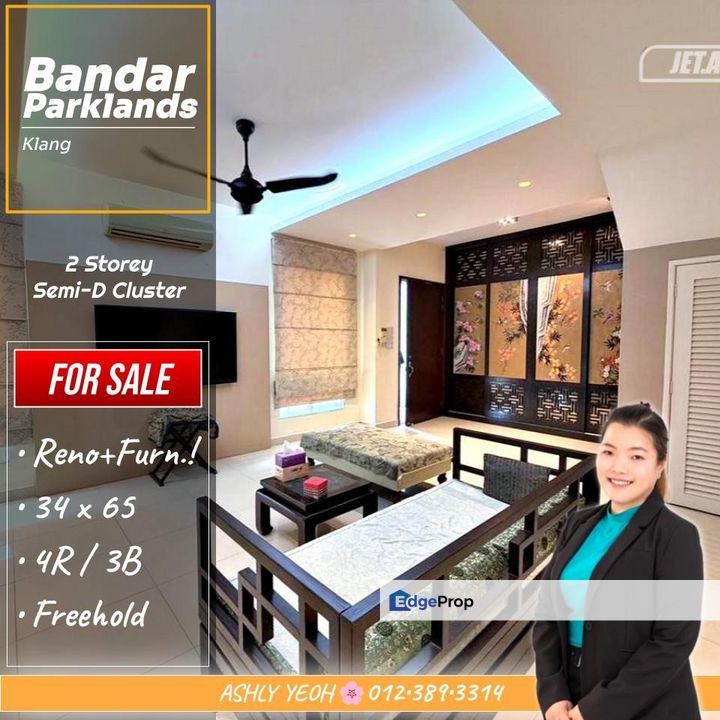 (Ay314) Architecturally Curated with Fusion Elegance 🪭 Cluster Home for SALE @ Bandar Parklands, Klang │ 东西方美学交融 • 半独立式田字屋出售, Selangor, Klang
