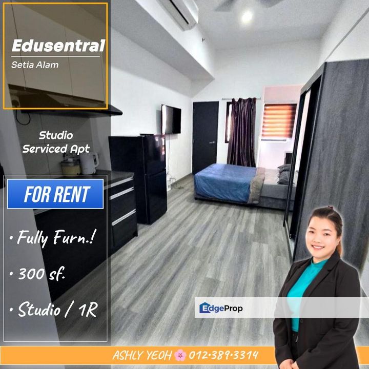 Compact & Complete 🧘 Studio for RENT @ Edusentral, Setia Alam │ 即刻入住 • 服务式公寓 待租, Selangor, Setia Alam/Alam Nusantara