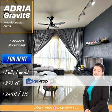 Inviting furnished home 🧸 Service Apartment for RENT @ ADRIA Gravit8, Klang │ 温馨舒适 • 服务式公寓 出租, Selangor, Klang