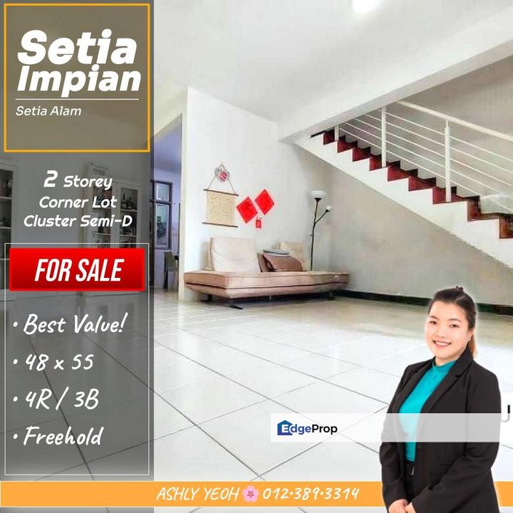 Family Happiness 🎠 Corner 2 Storey Semi-D Cluster for SALE @ Setia Impian │ 温馨家庭 • 半独立式田字屋 待售, Selangor, Setia Alam/Alam Nusantara
