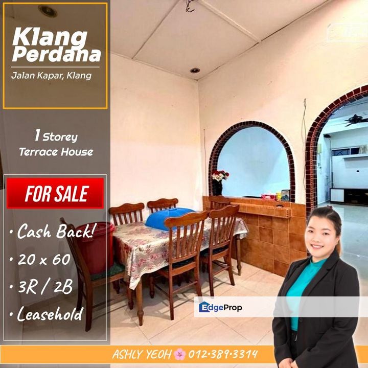 ▌Full Loan Cash Back 💵 Terrace House lfor Sale @ Klang Perdana, Jalan Kapar │ 全额贷款回扣 • 排屋待售, Selangor, Klang