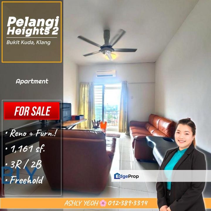 ▌Move-in Corner Apartment 🕊️ Apartment for Sale @ Pelangi Heights 2, Bukit Kuda Klang │ 拎包入住 • 公寓待售, Selangor, Klang