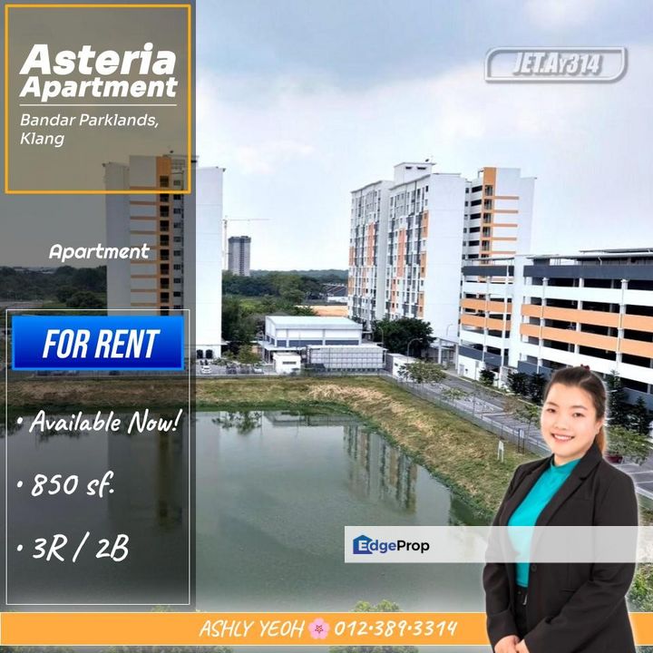 ▌Seamless Living in Parklands 🧸 Apartment for Rent @ Asteria Parklands │ 柏兰镇生活 • 温馨简约 待租 （Ay314), Selangor, Klang