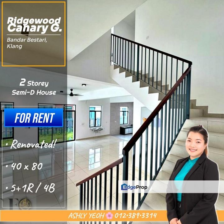 ▌Heartwarming Home 💖 Double Storey Semi-D for Rent @ Ridgewood, Bandar Bestari │ 温馨居家 • 高雅待租, Selangor, Klang