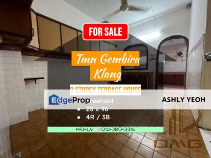 Taman Gembira Klang 2 storey Terraced House for sale # Rumah Double Storey Terrace teres untuk jual, Selangor, Klang