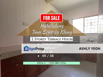 House for Sale @ Hulubalang, Taman Sentosa, 41200 Klang, Selangor • Double Storey House • Renovated, Selangor, Klang