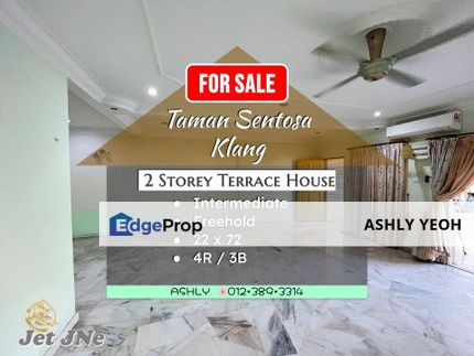 House for Sale @ Taman Sentosa Klang (Near 红砖屋 Red Bricks) • Double Storey House • Fully Extended, Selangor, Klang