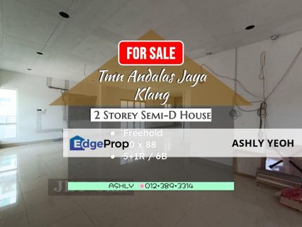 Double Storey Semi-D for Sale @ Taman Andalas Jaya, Klang • Gated & Guarded • 40x88 • 5+1R/6B, Selangor, Klang