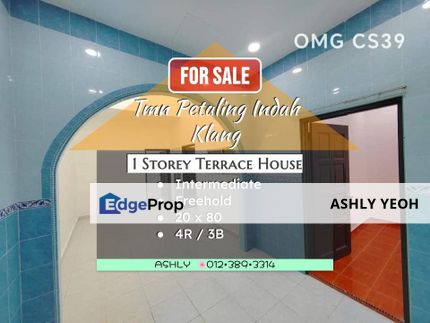 Single Storey Terraced House for sale @ Taman Petaling Indah Klang nr Taman Gembira Palm Grove Taman Selatan, Selangor, Klang