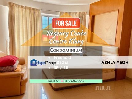 Big Built Up! 1382sf! Regency Condominium Apartment Condo for sale Centro Klang # house rumah jual, Selangor, Klang