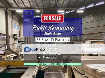 🌸🏭 3s Corner Semi D Factory  /  Warehouse for Sale 📍 Bukit Kemuning , 40470 Shah Alam, Selangor, Shah Alam