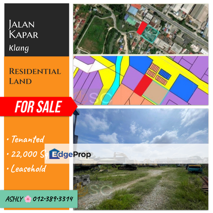 🌸 TENANTED 22,000 Sqft Residential Zone Converted Land for Sale 📍 Kapar , 42200 Klang Selangor, Selangor, Kapar 