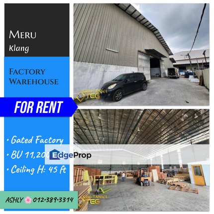 🌸 Factory / Warehouse for Rent 🏭 Kilang untuk disewa  📍 Meru, Klang, Selangor, Selangor, Kapar 