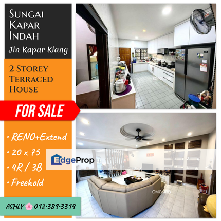 RENO+Extend 🌸 Double Storey Terrace House for Sale 🏡 Rumah untuk jual  📍 Bayu Perdana, 41200 Klang, Selangor, Selangor, Klang