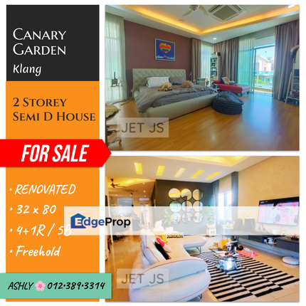 Fully Renovated 🌸 2 Storey Cluster Semi-D for Sale 🏡 Rumah untuk jual  📍 Canary Garden, Bandar Bestari, 41200 Klang, Selangor, Selangor, Klang